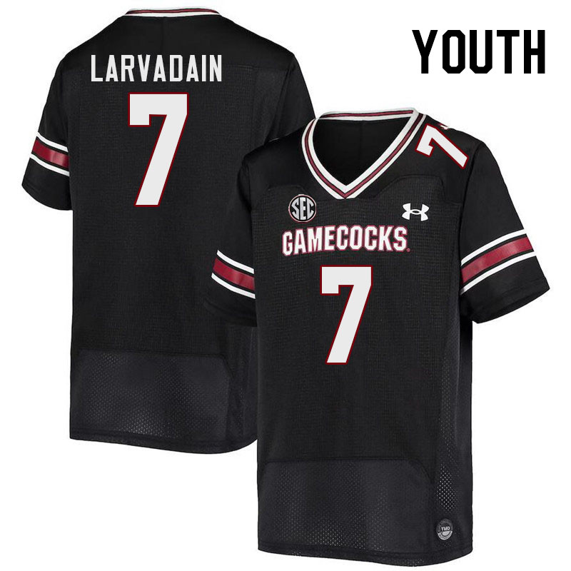 Youth #7 Gage Larvadain South Carolina Gamecocks College Football Jerseys Stitched-Black